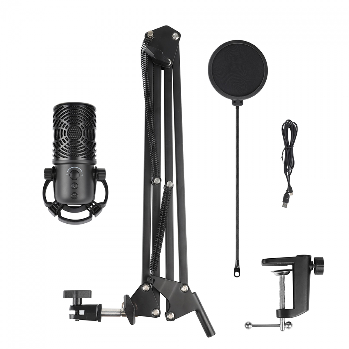 Microfone Profissional OneOdio FM1-T, Condensador, Kit Completo