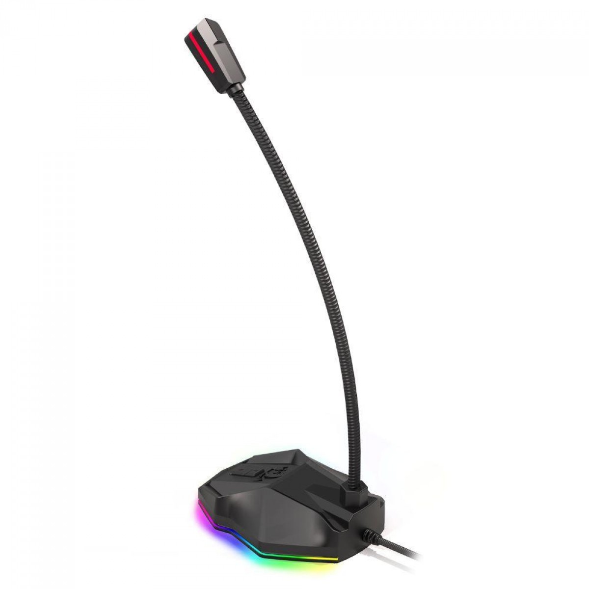 Microfone Strix Redragon, RGB, USB, Preto, GM-99