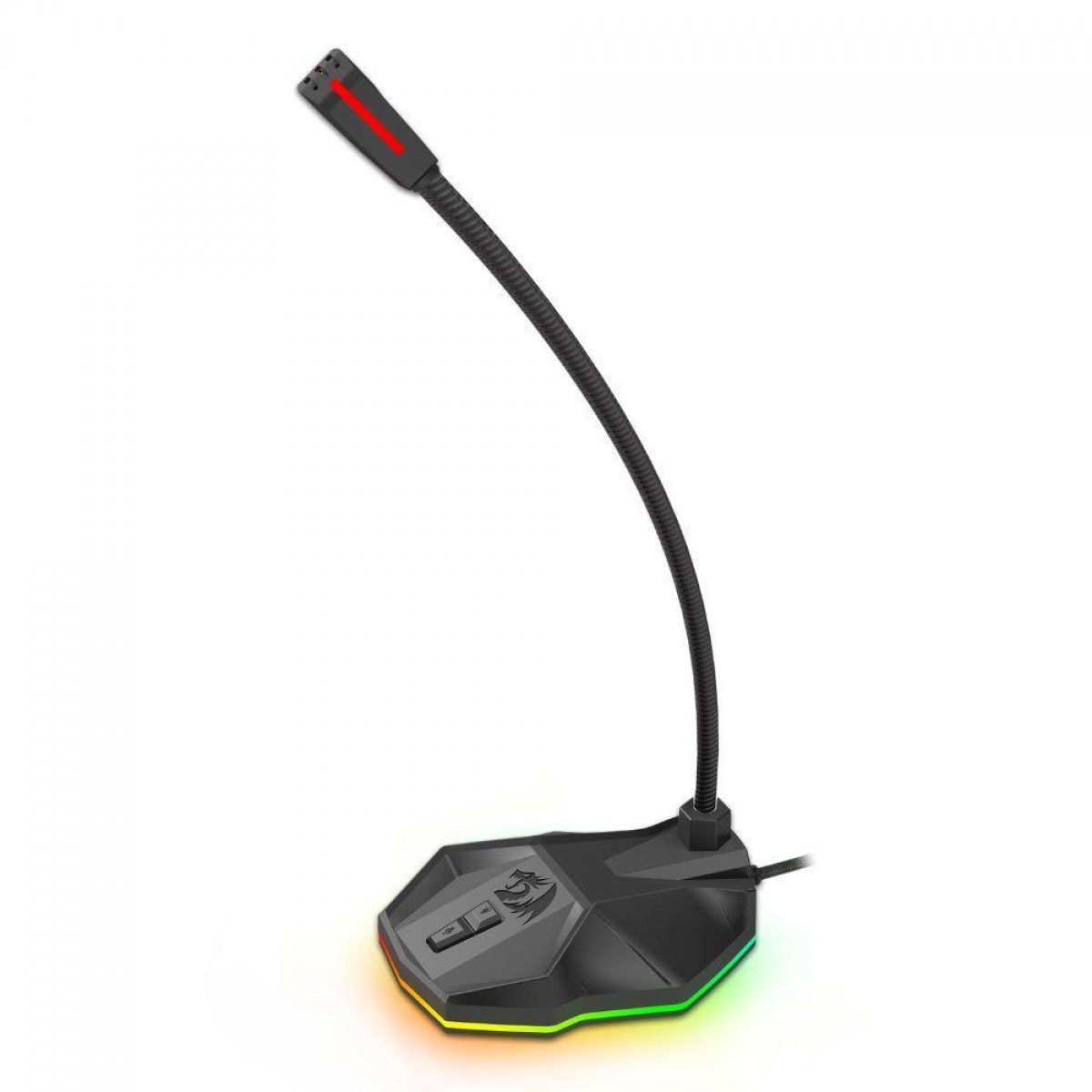 Microfone Strix Redragon, RGB, USB, Preto, GM-99