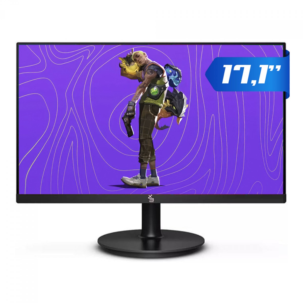 Monitor 3Green, 17.1 Pol, LED, HD, Widescreen, 75Hz, HDMI/VGA, Preto, M171WHD