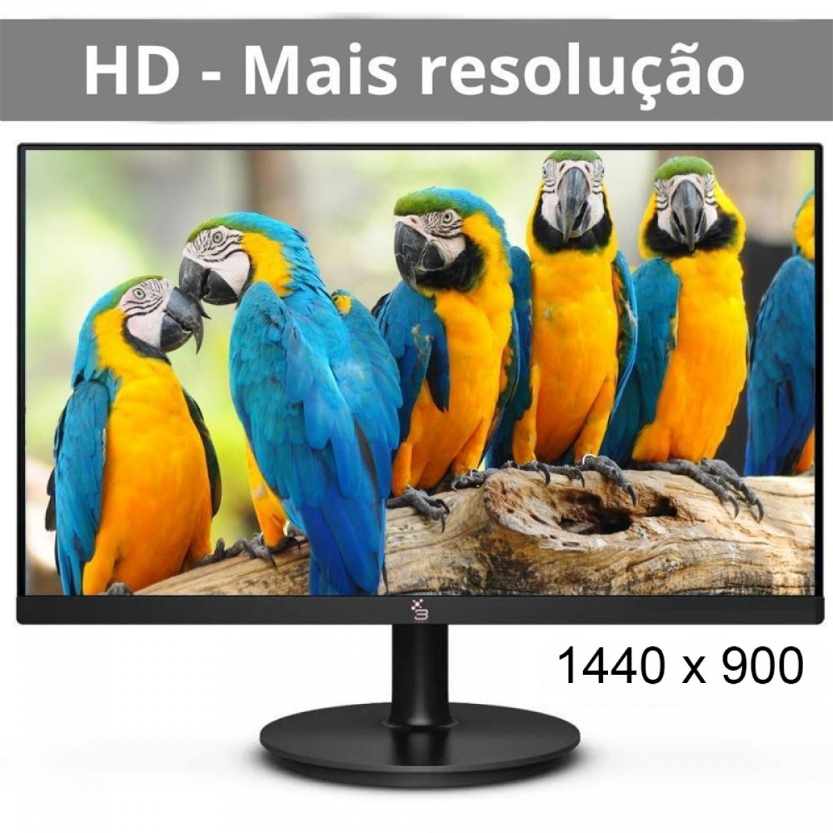Monitor 3Green, 17.1 Pol, LED, HD, Widescreen, 75Hz, HDMI/VGA, Preto, M171WHD