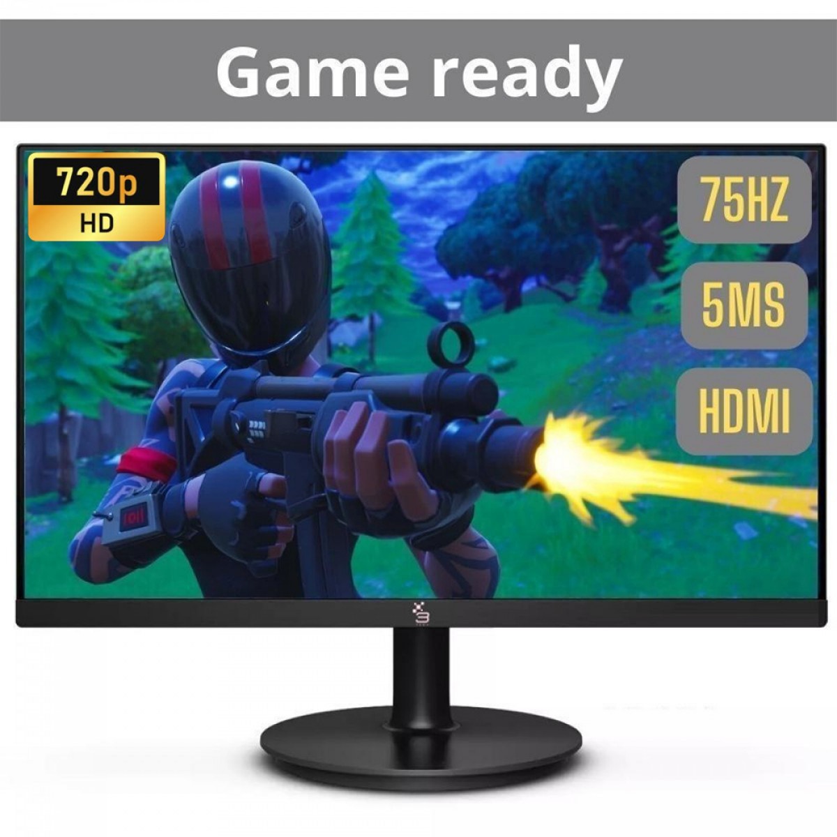 Monitor 3Green, 17.1 Pol, LED, HD, Widescreen, 75Hz, HDMI/VGA, Preto, M171WHD