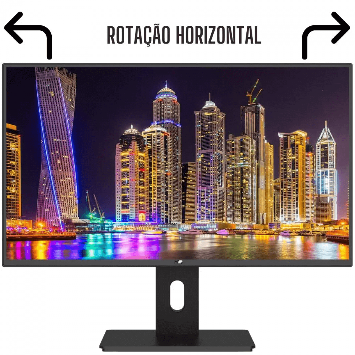 Monitor 3Green Pro 1953G, 19 Pol, Ergonômico Ajuste de altura, Rotação Vertical, LED, HD+, Widescreen, 75Hz, 2ms, HDMI/VGA