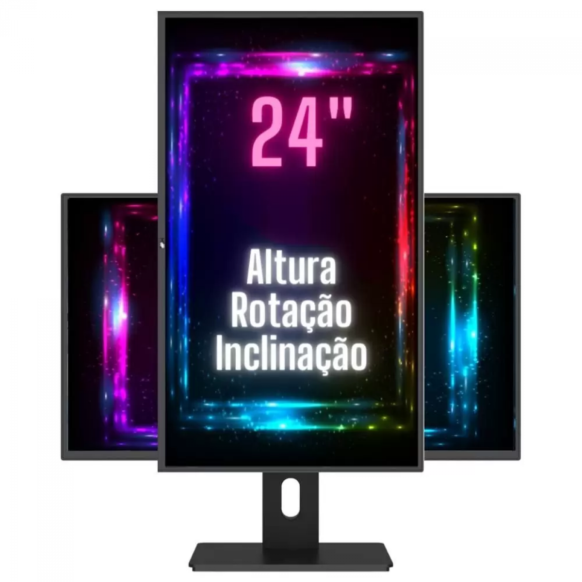 Monitor 3Green Pro 2153G, 21.5 Pol, Ergonômico Ajuste de altura, Rotação Vertical, LED, Full HD, Widescreen, 75Hz, 2ms, HDMI/VGA