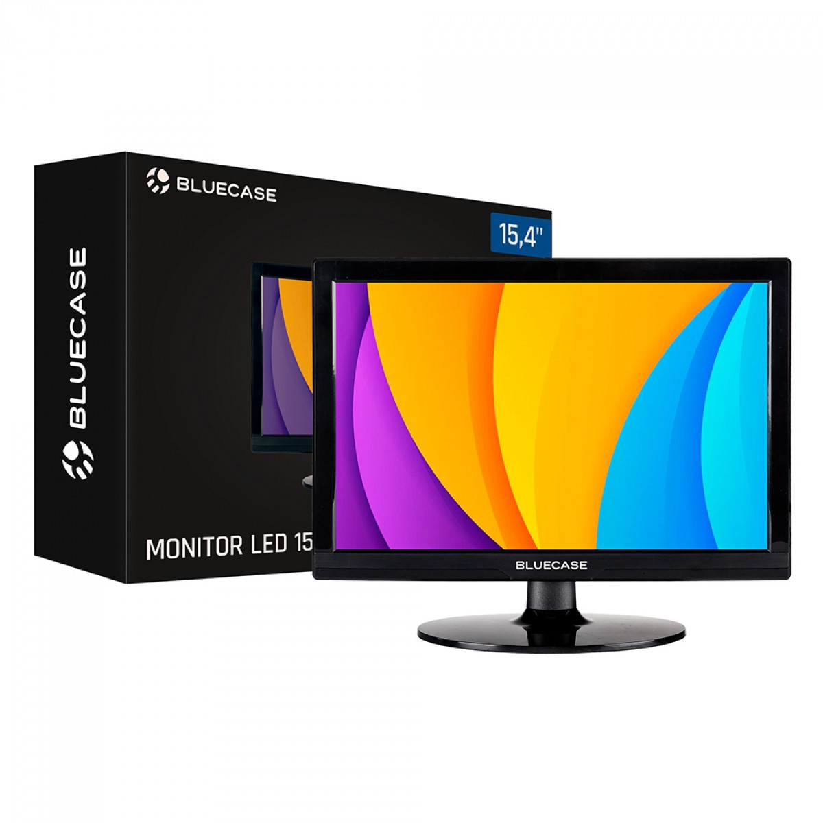 Monitor Bluecase, 15.4 Pol, WXGA, LED, VESA, HDMI/VGA, Preto, BM154A1HVW