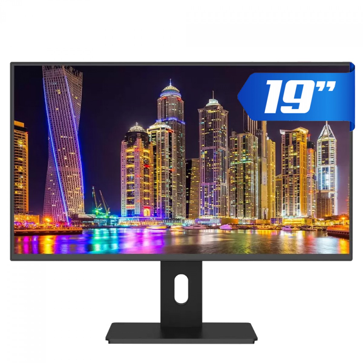 Monitor Fox, 19.5 Pol, Ergonômico Ajuste de altura, Rotação Vertical, LED, HD+, Widescreen, 75Hz, 2ms, HDMI/VGA