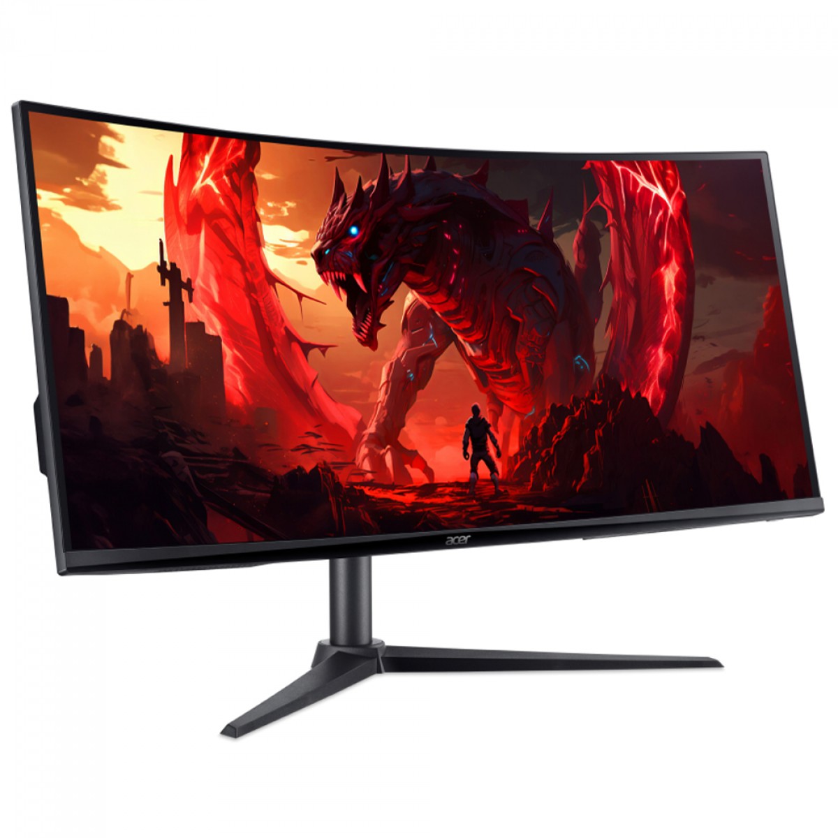 Monitor Gamer Acer Nitro ED340CU, 34 Pol, Curvo, Quad HD, 1ms, 100Hz, VA, 99% sRGB, HDMI/DP, UM.CE0AA.H01