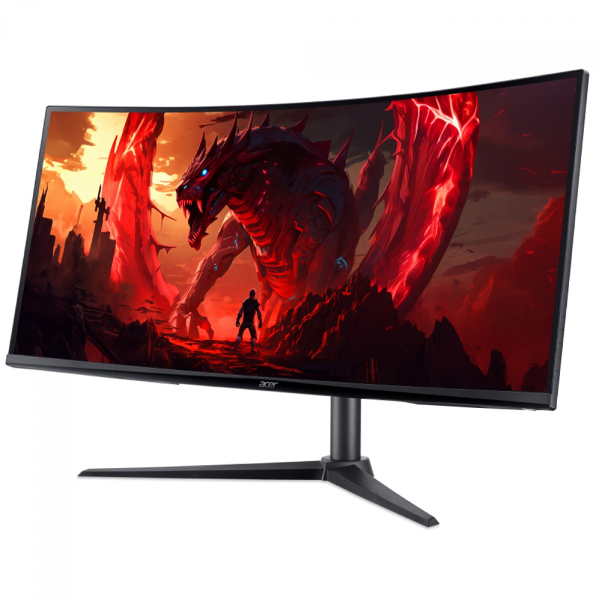 Monitor Gamer Acer Nitro ED340CU, 34 Pol, Curvo, Quad HD, 1ms, 100Hz, VA, 99% sRGB, HDMI/DP, UM.CE0AA.H01