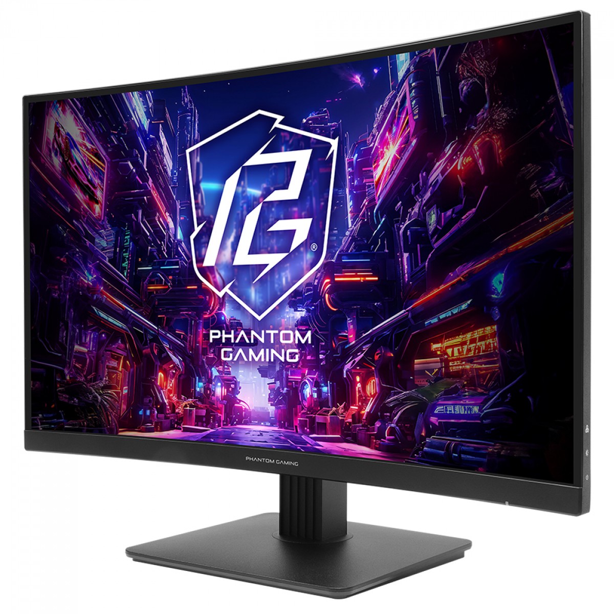 Monitor Gamer ASRock Phantom Gaming PG27QRT1B, 27 Pol, Curvo, QHD, 1ms, 180hz, 132% sRGB, VA, FreeSync, HDMI/DP