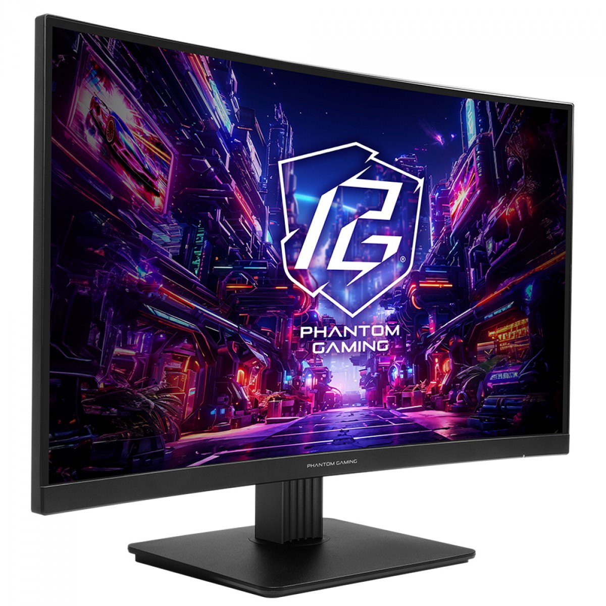 Monitor Gamer ASRock Phantom Gaming PG27QRT1B, 27 Pol, Curvo, QHD, 1ms, 180hz, 132% sRGB, VA, FreeSync, HDMI/DP