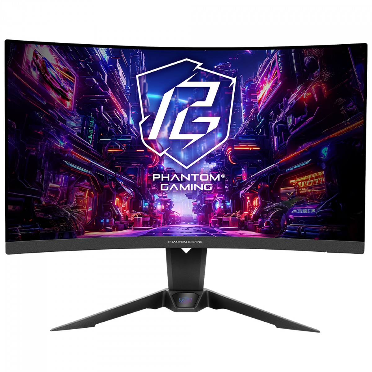 Monitor Gamer ASRock Phantom Gaming PG27QRT2A, 27 Pol, Curvo, QHD, 1ms, 180hz, 132% sRGB, VA, FreeSync, HDMI/DP
