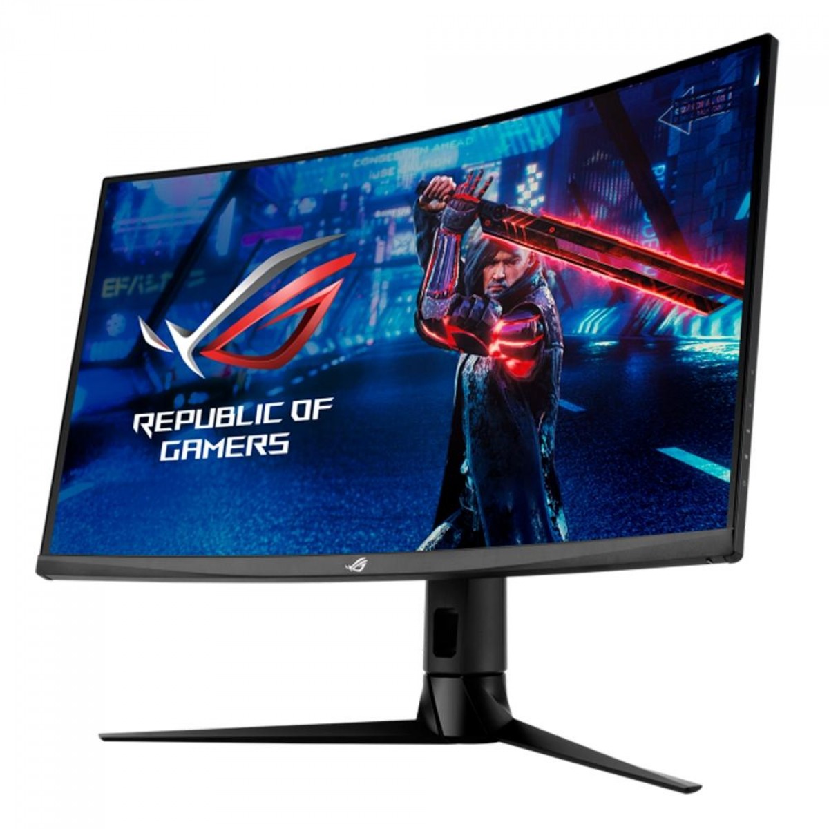 Monitor Gamer Asus ROG Strix XG32VC, 31.5, WHQHD, 1ms, 170Hz, HDR400, Curvo, HDMI, DisplayPort, USB, FreeSync Premium Pro, 90LM03S0-B041B0