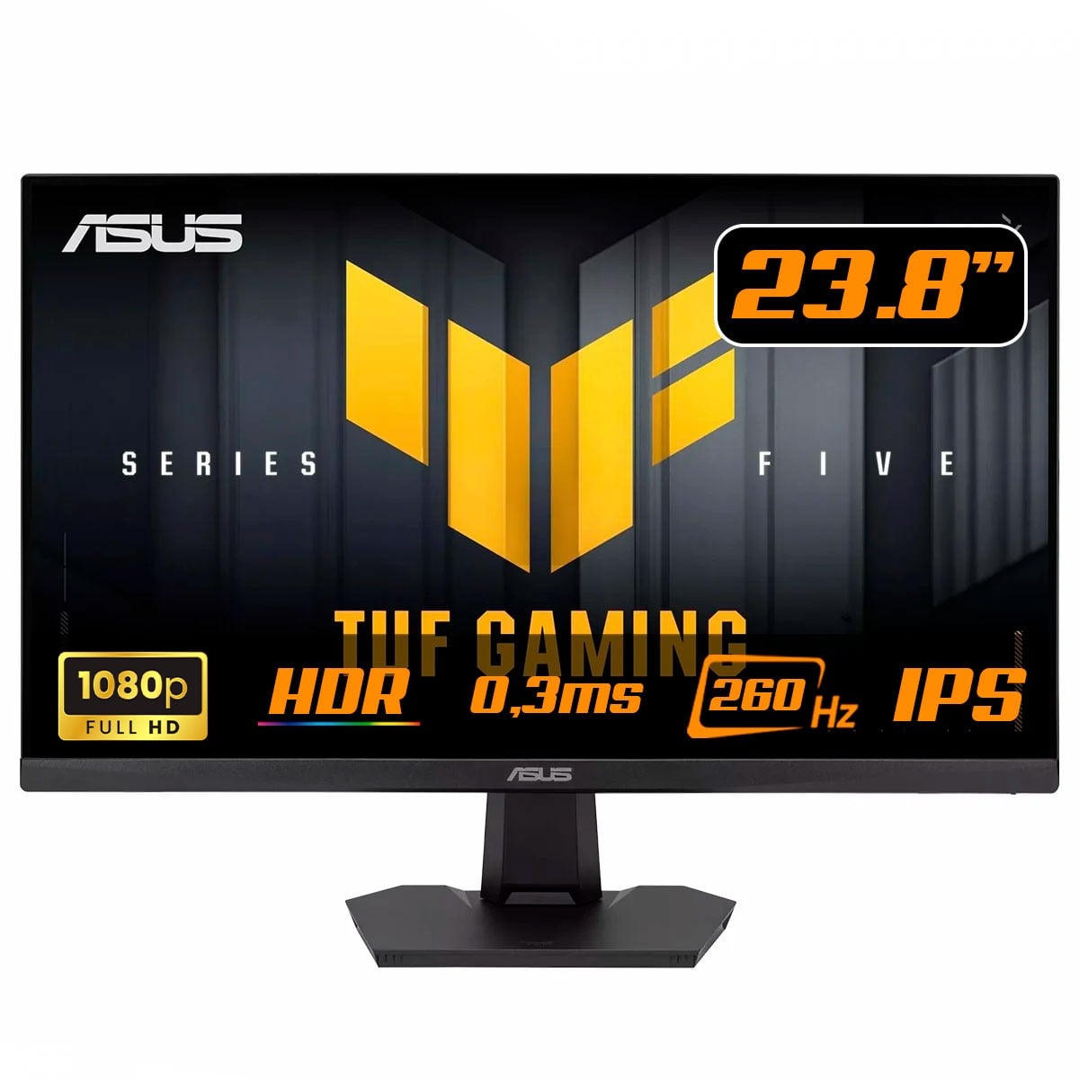 Monitor Gamer Asus TUF Gaming Series 5 VG249QM5F, 23,8 Pol, Full HD, 260Hz, Fast IPS, 0.3ms, ELMB Sync, FreeSync Premium