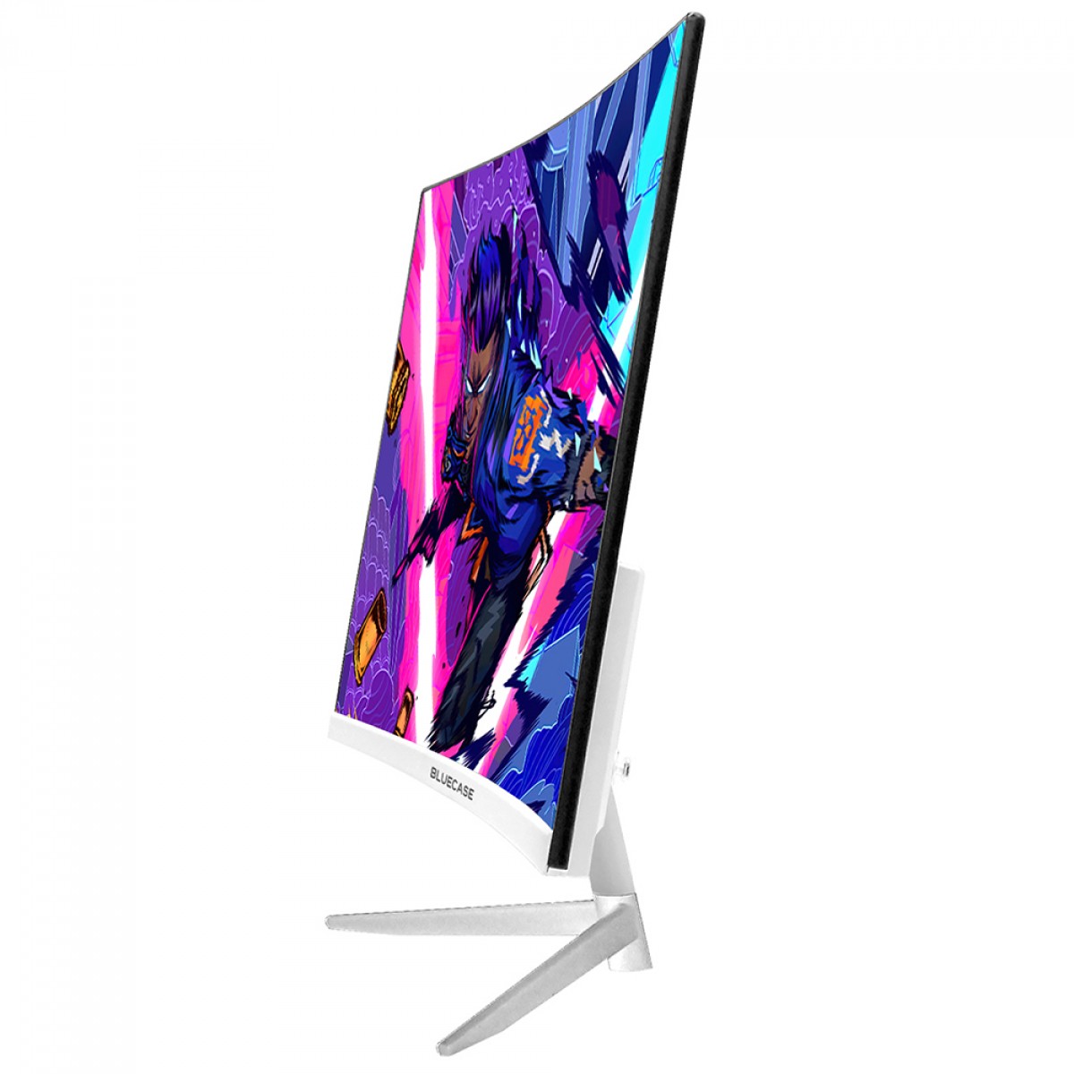 Monitor Gamer Bluecase OptiGamer Pro, 23.8 Pol, Curvo, Full HD, VA, 100Hz, 5ms, HDMI/VGA, Branco, BM24FFH4GCW