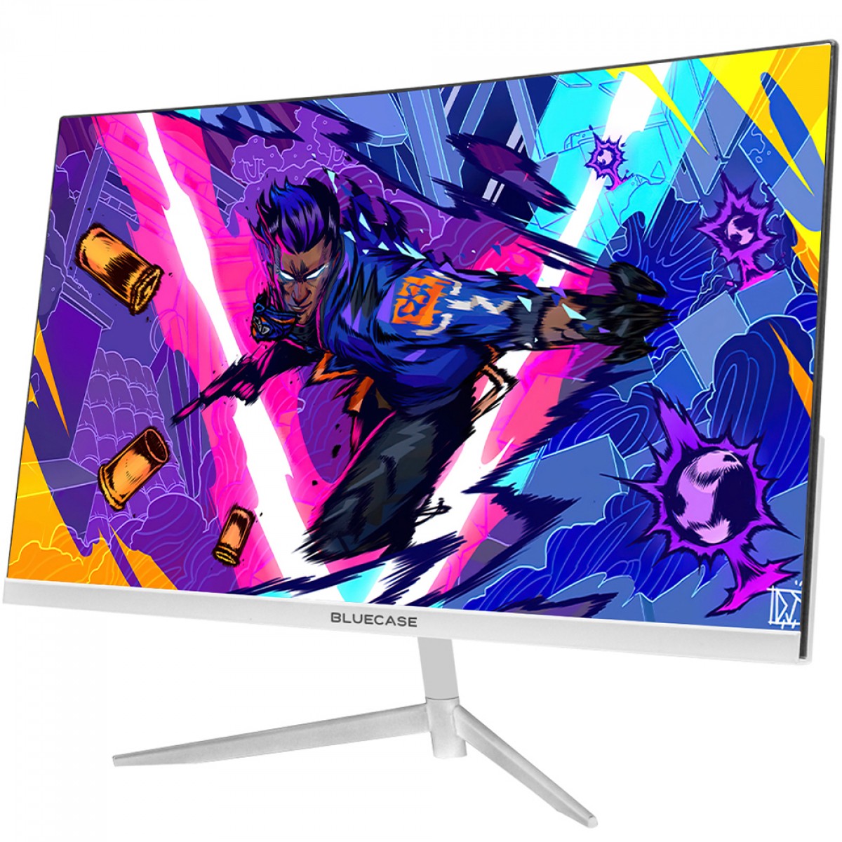 Monitor Gamer Bluecase OptiGamer Pro, 23.8 Pol, Curvo, Full HD, VA, 100Hz, 5ms, HDMI/VGA, Branco, BM24FFH4GCW