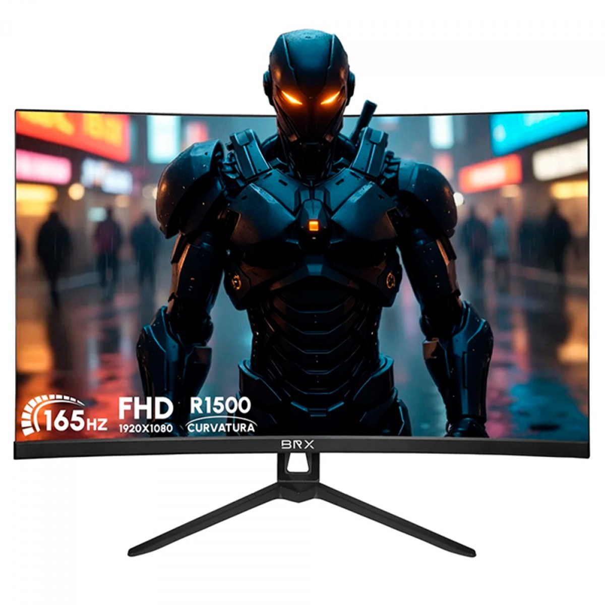 Monitor Gamer BRX Xtreme, 27 Pol, Full HD, Curvo, 165Hz, VA, HDMI/DP, Preto, MGLED27BRX
