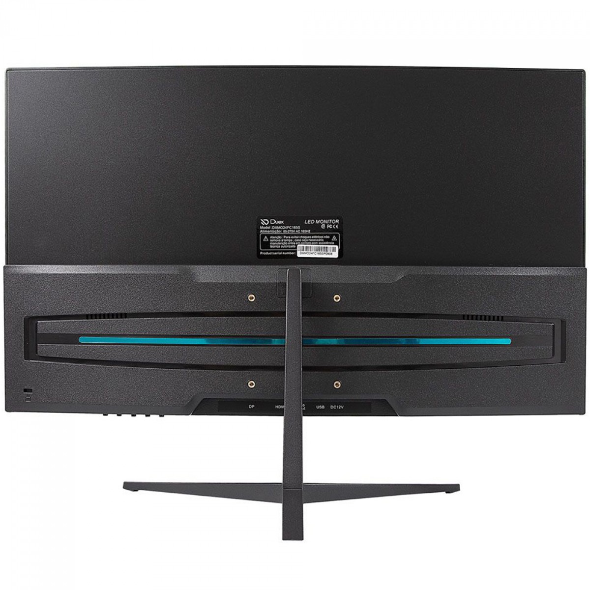 Monitor Gamer Duex, 24 Pol, Curvo, Full HD, VA, 165Hz, 1Ms, FreeSync/G-Sync, HDMI/DP, Preto, DXMO24CF165S
