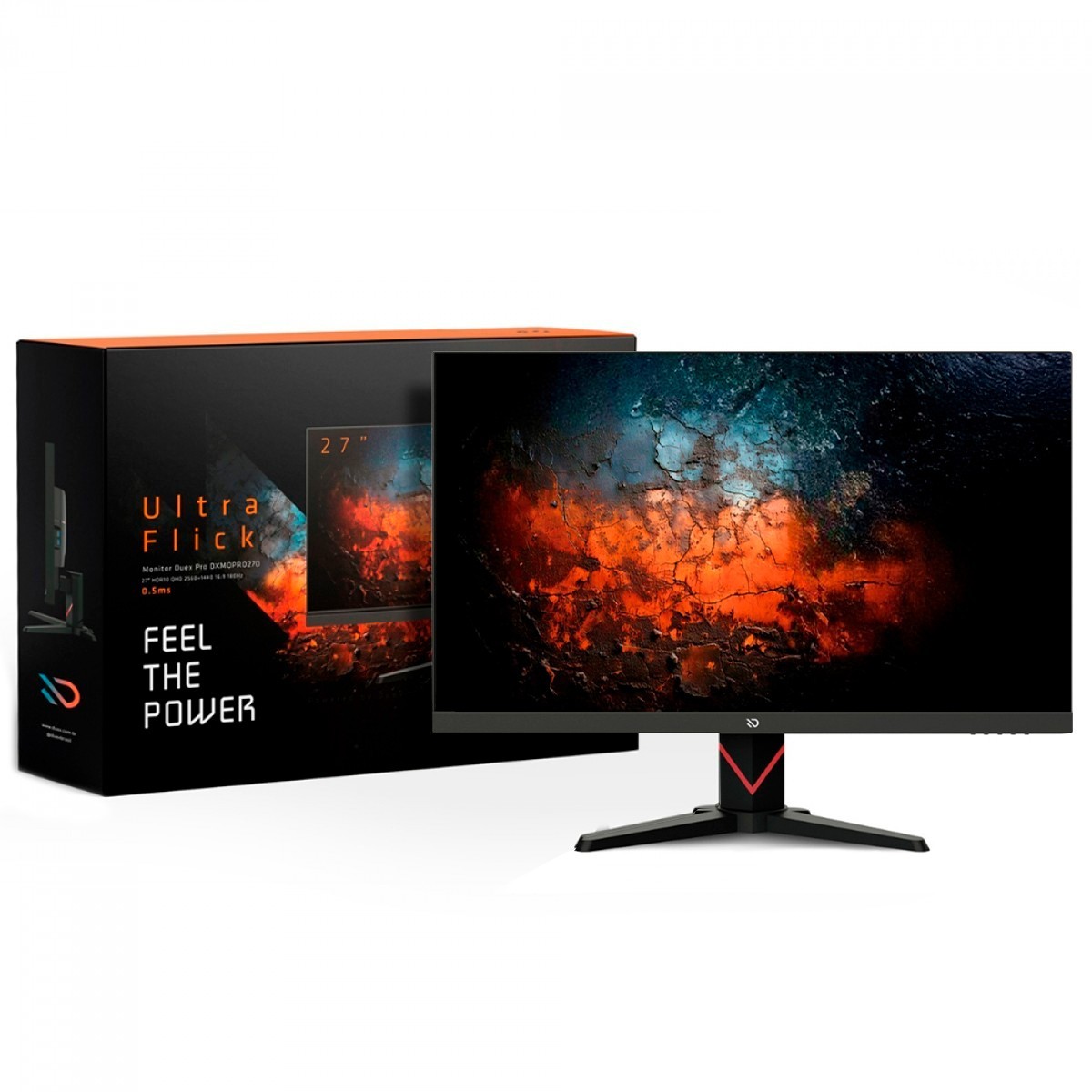 Monitor Gamer Pro Ultra Flick, 27 Pol, Quad HD, IPS, 180Hz, 0.5ms, 112% sRGB,  FreeSync/G-Sync, HDMI/DP, DXMOPRO270 - Open Box
