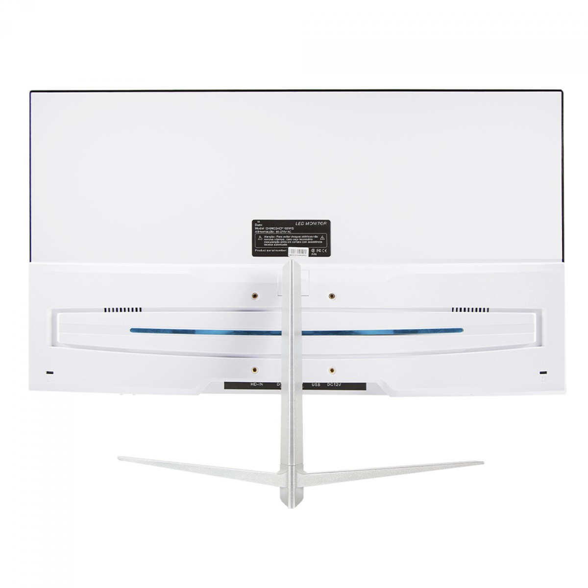 Monitor Gamer Duex White Edition 24 Pol, Full HD, Curvo, 1ms, 180Hz, VA, FreeSync/G-Sync, HDR, HDMI/DP, Branco, DXMO24CF180WS