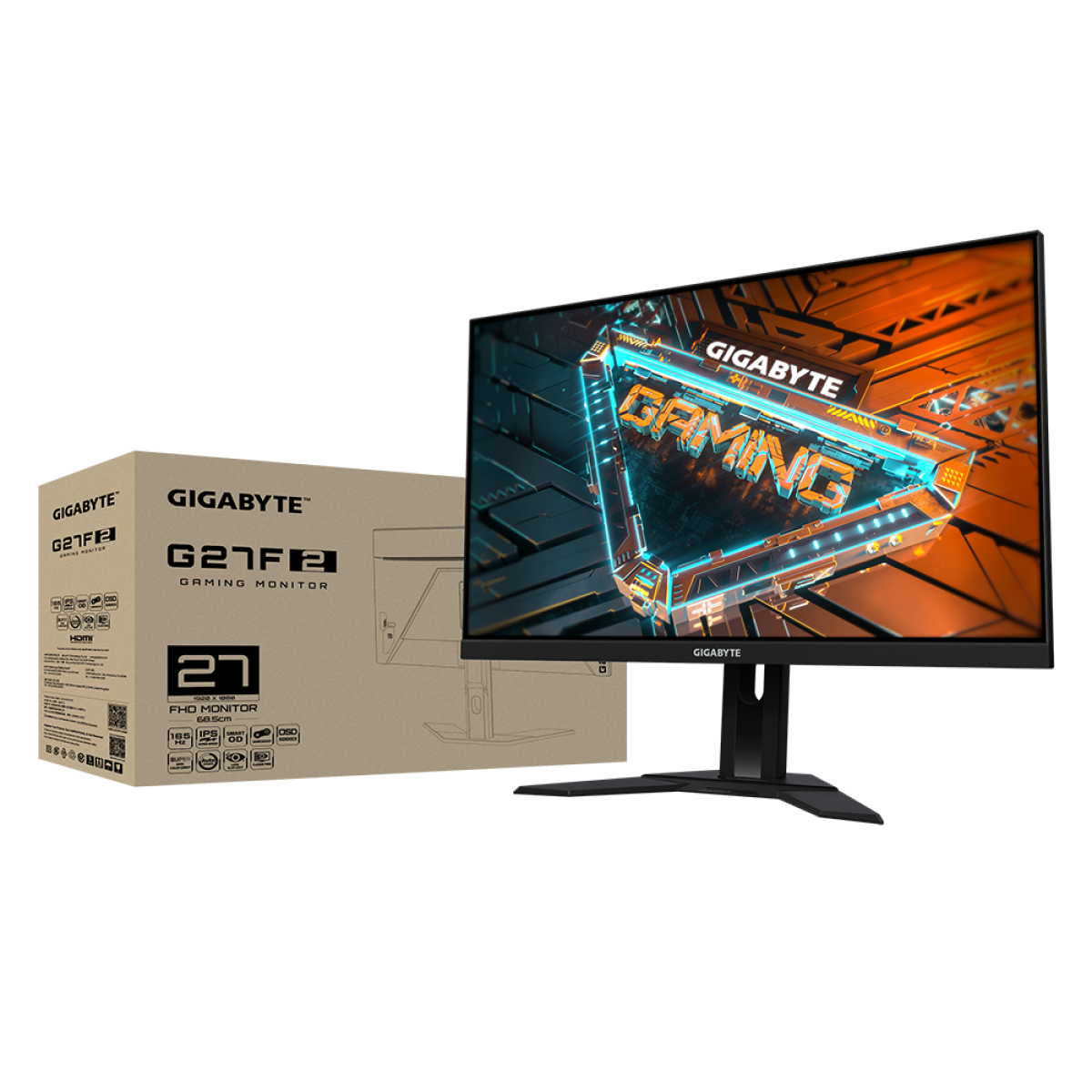 Monitor Gamer Gigabyte G27F2, 27 Pol, Full HD, 130% SRGB FreeSync, 165Hz, 1ms, IPS, HDMI/DP