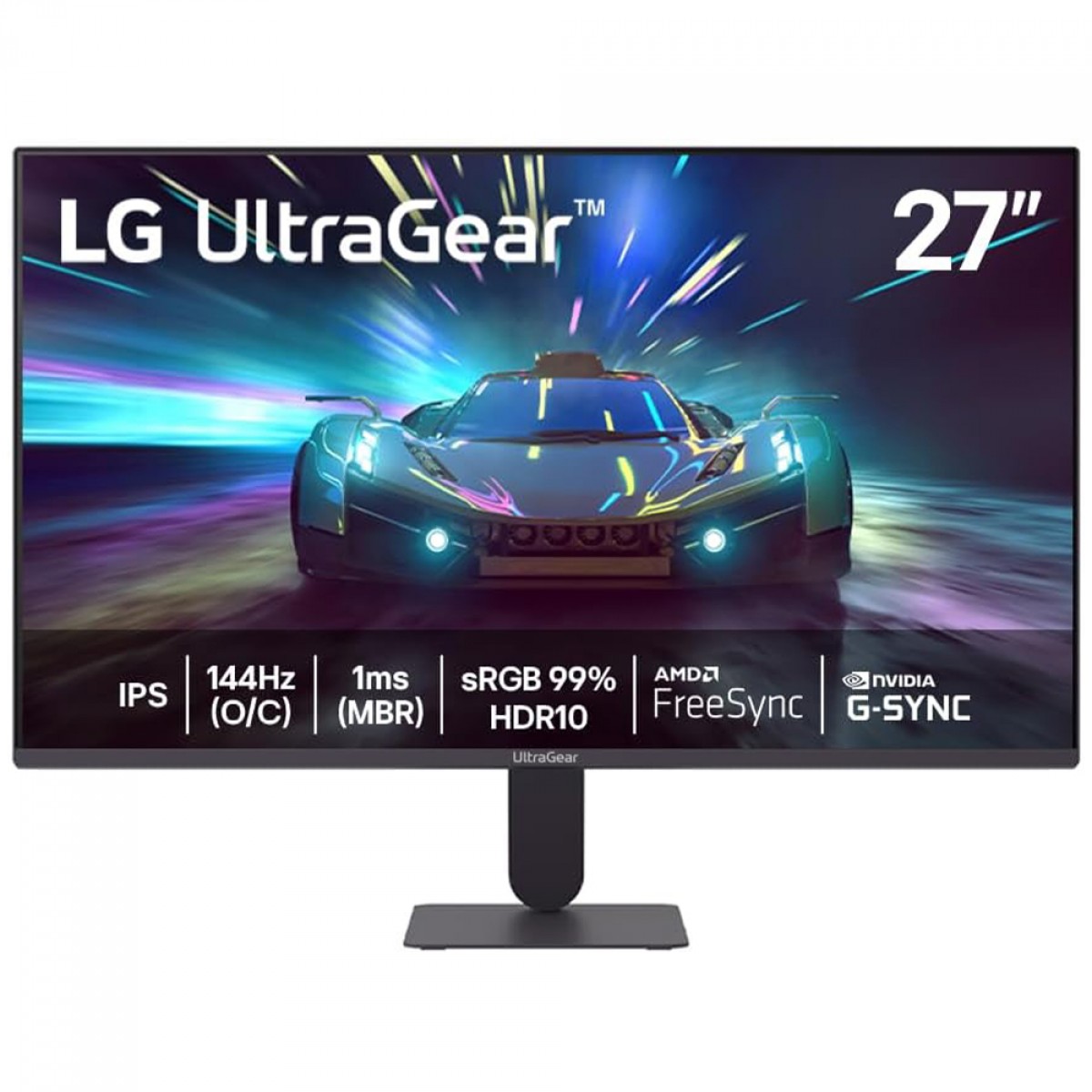 Monitor Gamer LG UltraGear G4, 27 Pol, IPS, Full HD, 144Hz, 1ms, 99% sRGB, FreeSync/G-Sync, HDMI/DP, Preto, 27G411A-B