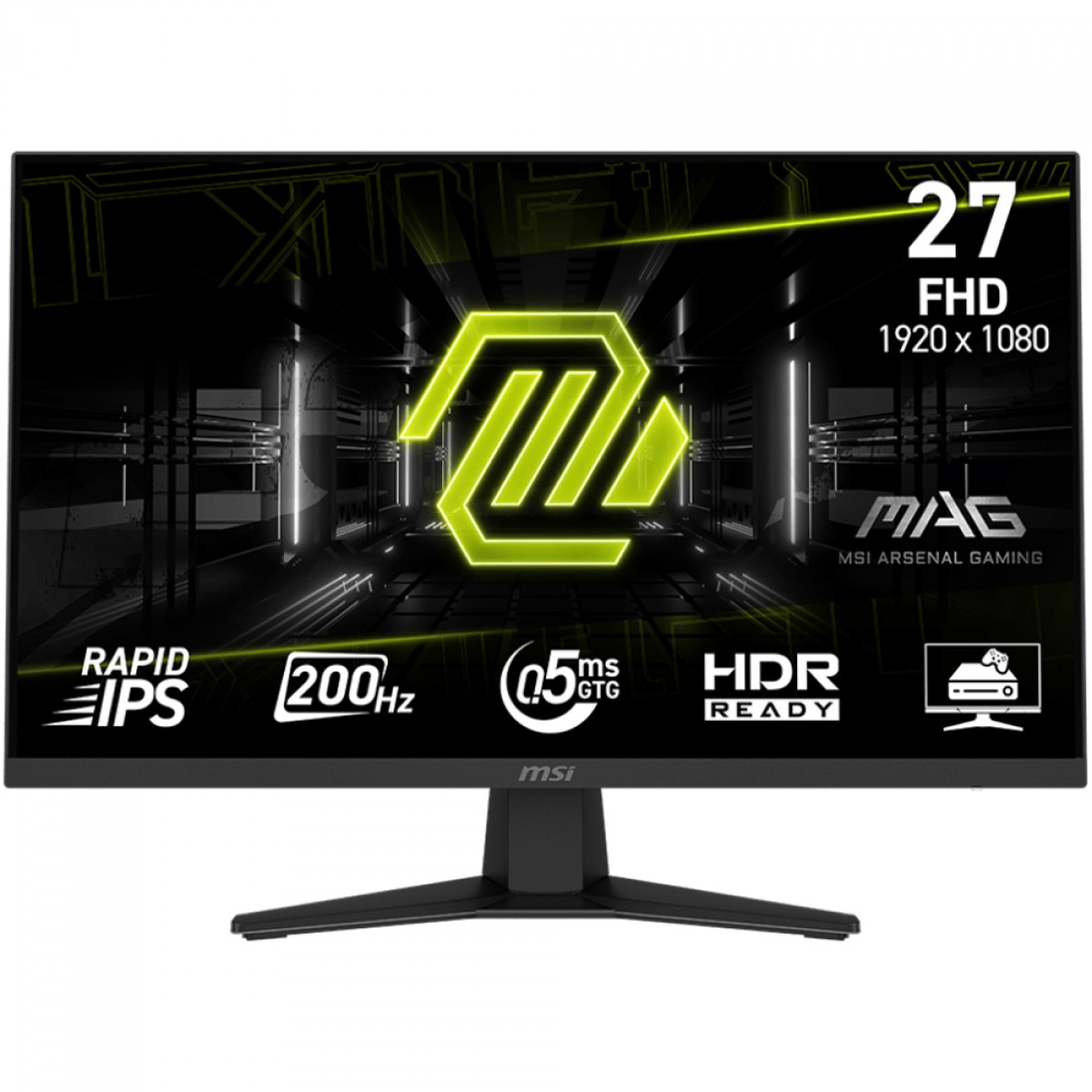 Monitor Gamer MSI MAG 274F, 27 Pol, Full HD, Rapid IPS, 0.5ms, 200Hz, 101% sRGB, HDMI/DP