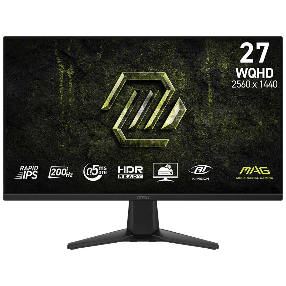 Monitor Gamer MSI MAG 275QF E20, 27 Pol, WQHD, Rapid IPS, 0.5ms, 200Hz, HDR, 115% sRGB, FreeSync/G-Sync, HDMI/DP