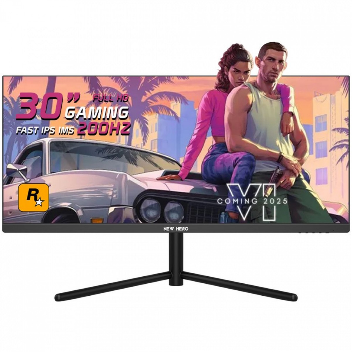 Monitor Gamer New Hero Blade Ultra, 30 Pol, Ultrawide, Full HD, 1ms, 200Hz, IPS, 105% sRGB, FreeSync, HDMI/DP, NH-E301H