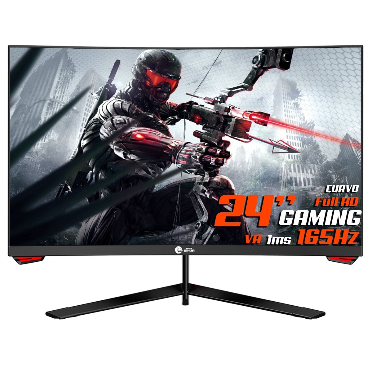 Monitor Gamer Ninja Sharingan 24 Pol Curvo Full Hd 1ms 165hz Hdmidp Mgn 003 24s Open Box 0042