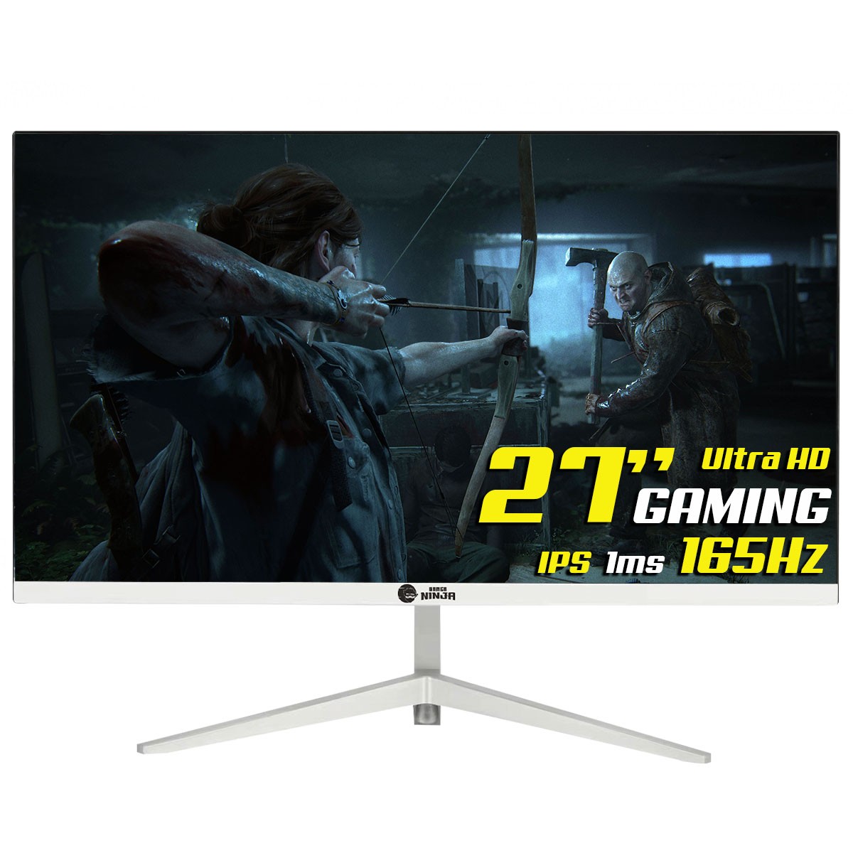 Monitor Gamer Ninja Tenseigan, 27 Pol, Ultra HD, IPS, 1ms, 165Hz, HDR, FreeSync, HDMI/DP, White, MGN-010-27W