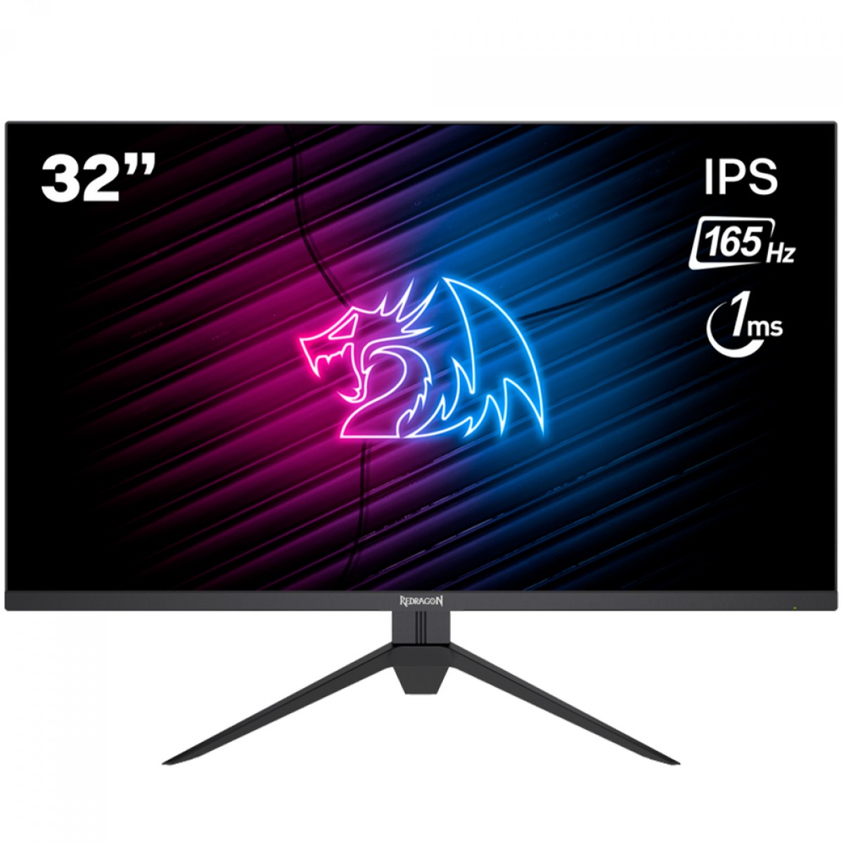Monitor Gamer Redragon Ombra, 32 Pol, Quad HD, 165Hz, IPS, 1Ms, HDMI/DP, GMQ3222SUC
