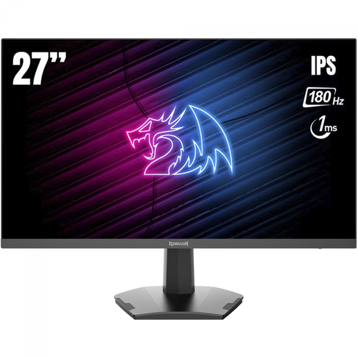 Monitor Gamer Redragon Opal II, 27 Pol, Quad HD, 180Hz, IPS, 1Ms, FreeSync/G-Sync, HDMI/DP, GM27X5QIPS