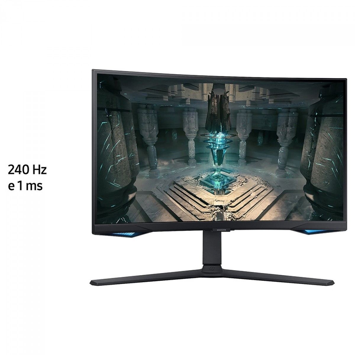 Monitor Gamer Samsung Odyssey G6, 27 Pol, Curvo, QHD, 240Hz, 1ms, HDR, FreeSync Premium, HDMI/DP, LS27BG650ELXZD
