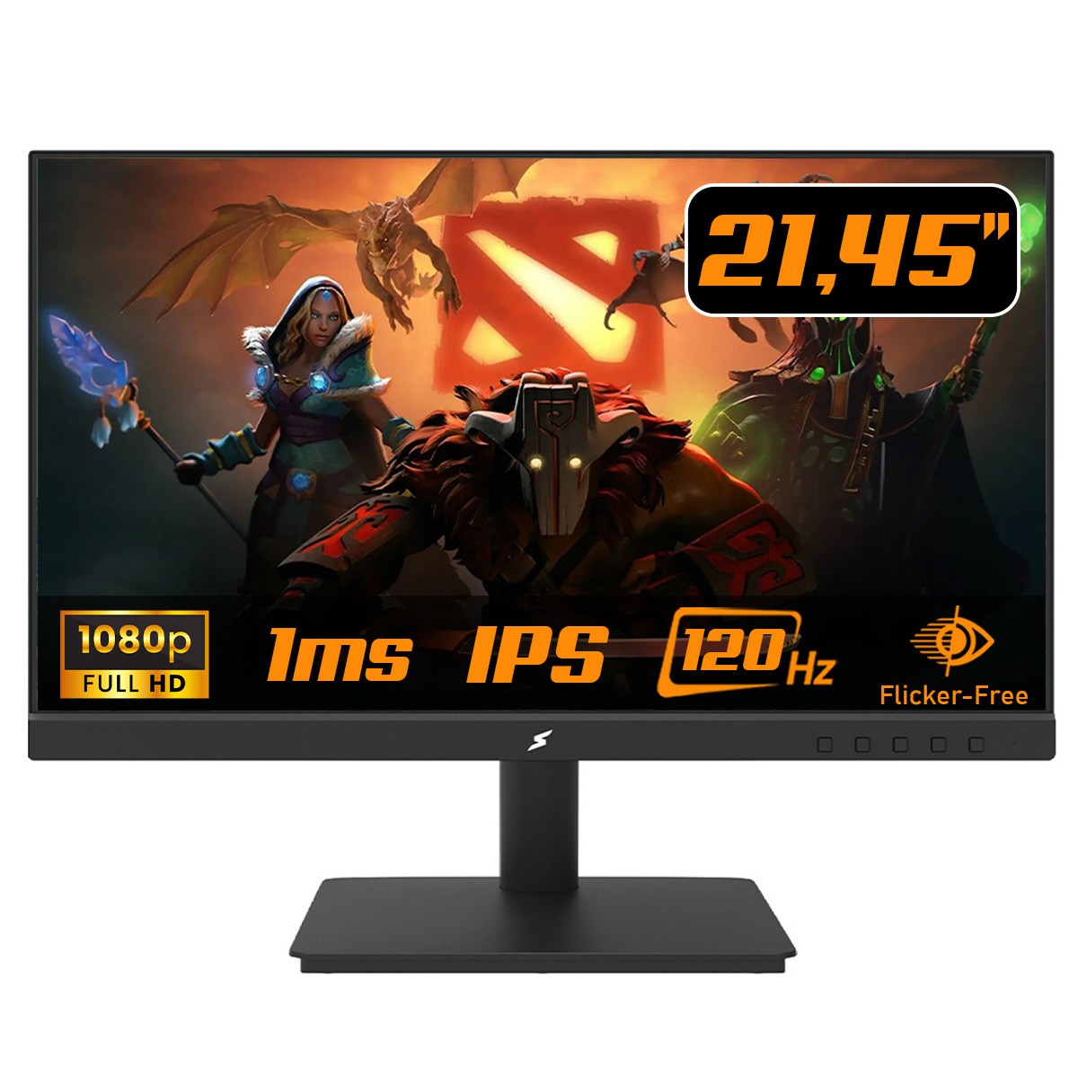 Monitor Gamer SuperFrame Ace, 21.45 Pol, Full HD, IPS, 120Hz, 1ms, Flicker-Free, HDMI/VGA, SF-MN-ACE21FSIFC1B - Open Box
