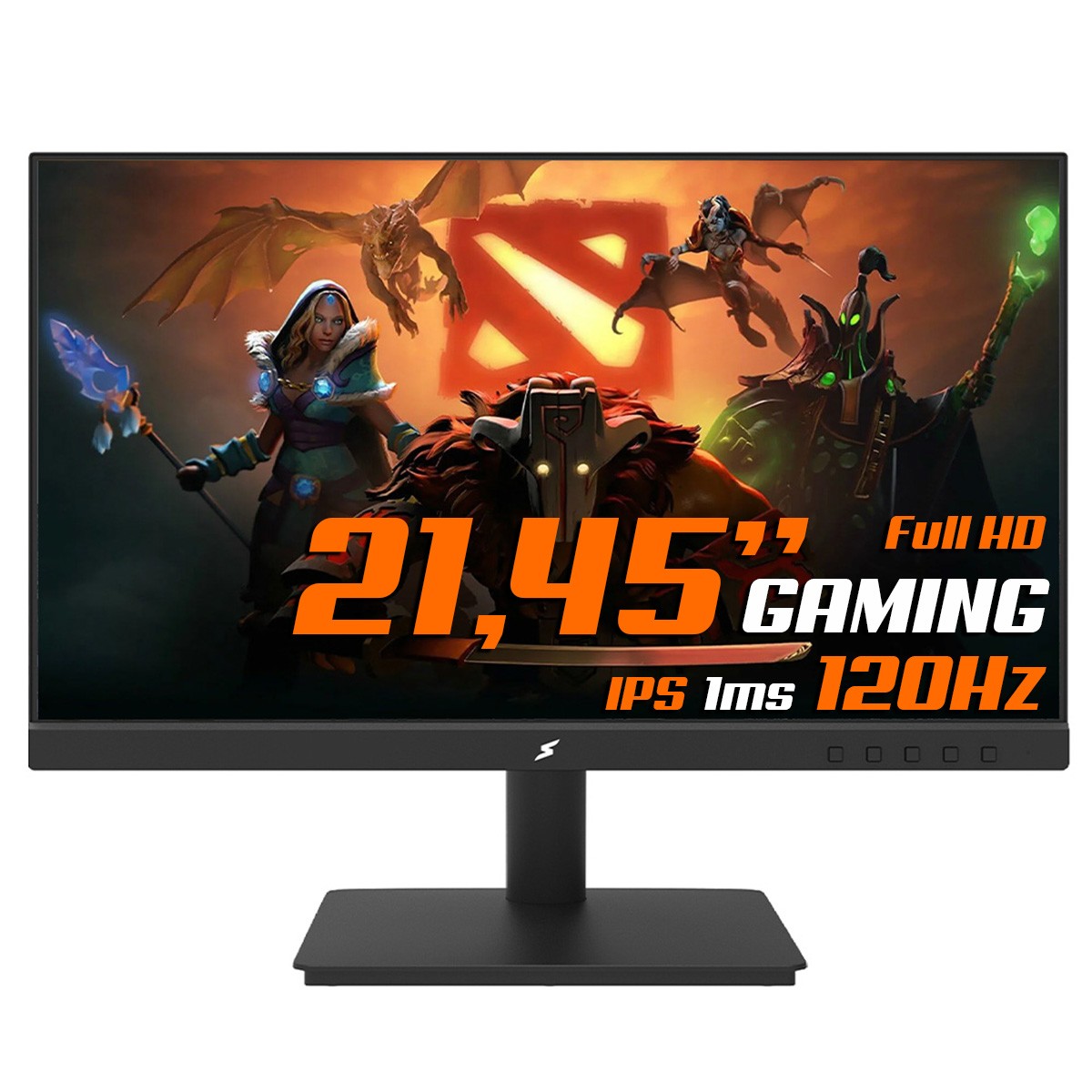 Monitor Gamer SuperFrame Ace, 21.45 Pol, Full HD, IPS, 120Hz, 1ms, Flicker-Free, HDMI/VGA, SF-MN-ACE21FSIFC1B