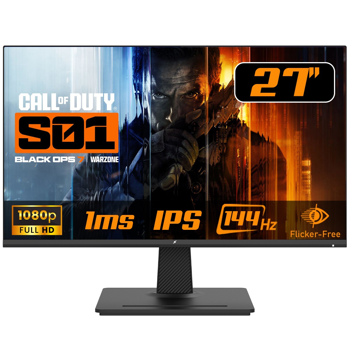 Monitor Gamer SuperFrame Ace, 27 Pol, Full HD, IPS, 144Hz, 1ms, Flicker-Free, HDMI/DP, SF-MN-ACE27FSIFD1B - Open Box