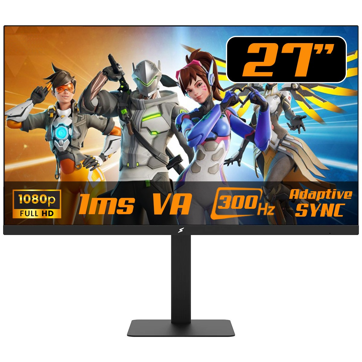Monitor Gamer SuperFrame Ace, 27 Pol, Full HD, VA, 300Hz, 1ms, HDMI/DP, SF-MN-ACE27FSVFF2C