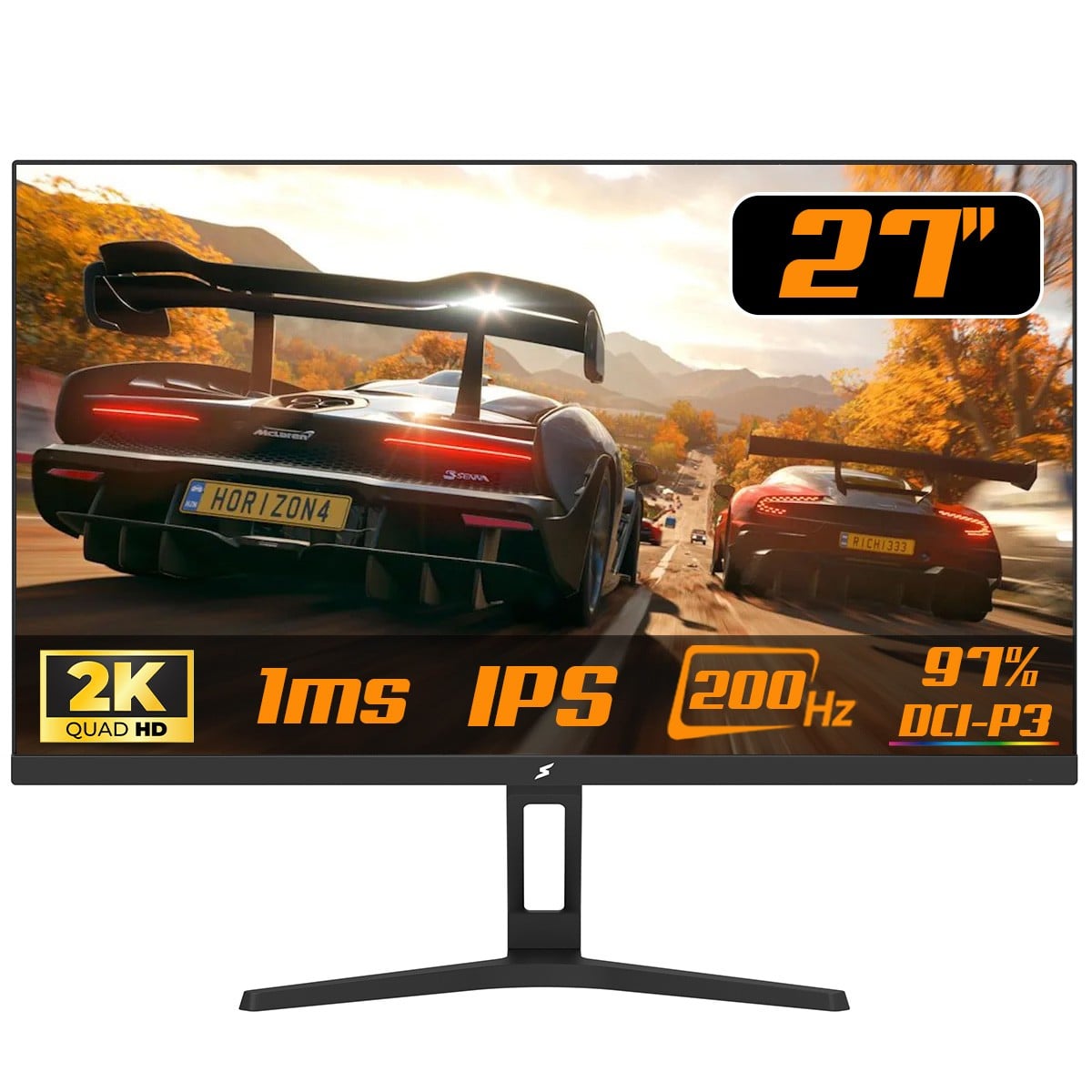 Monitor Gamer SuperFrame Ace, 27 Pol, Quad HD, IPS, 200Hz, 1ms, HDMI/DP, SF-MN-ACE27QSIFE1B