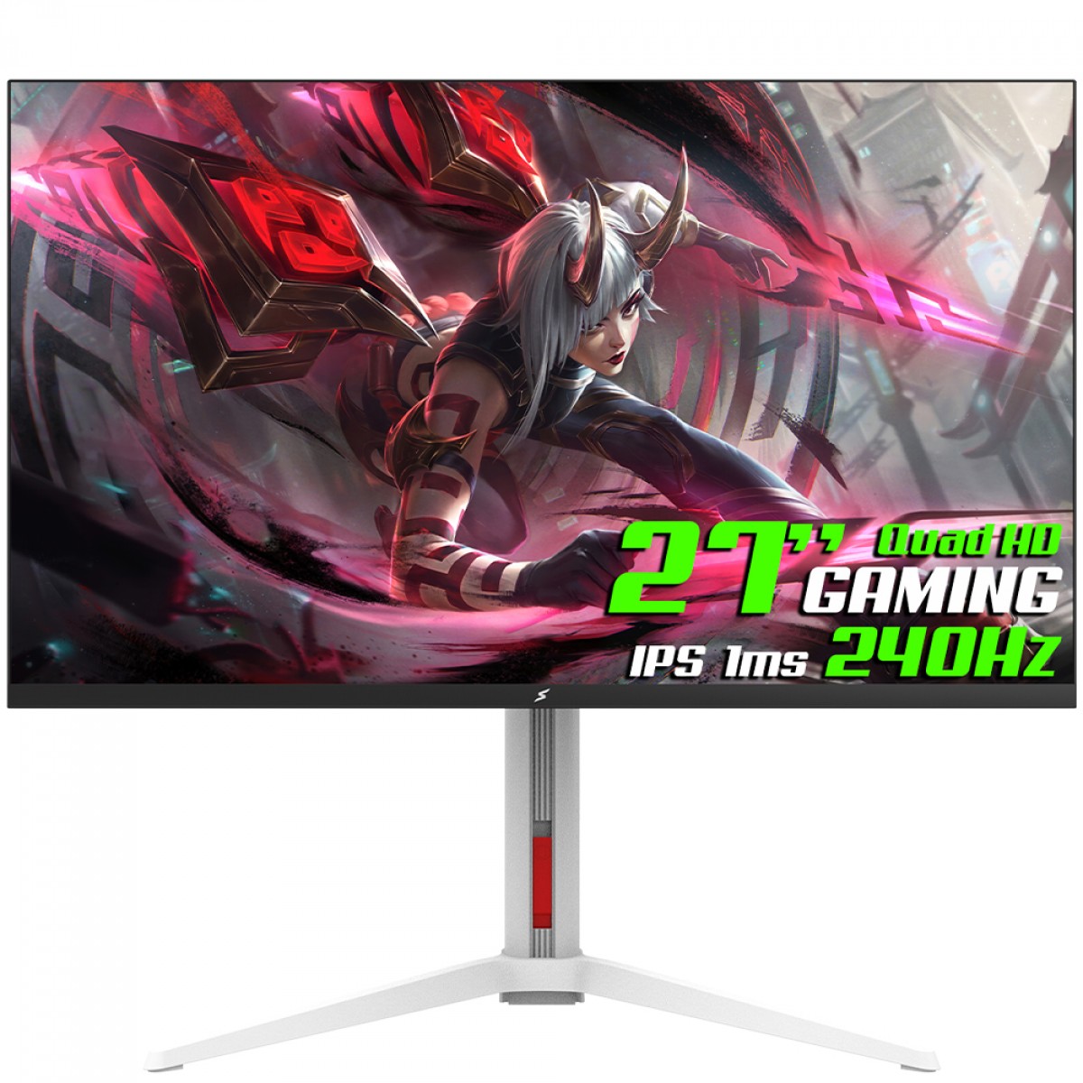 Monitor Gamer SuperFrame Orbit Plus, 27 Pol, Quad HD, 240Hz, IPS, 1ms, 115% sRGB, FreeSync/G-Sync, HDMI/DP, Branco, SFOFW-27240-QHD-PRO
