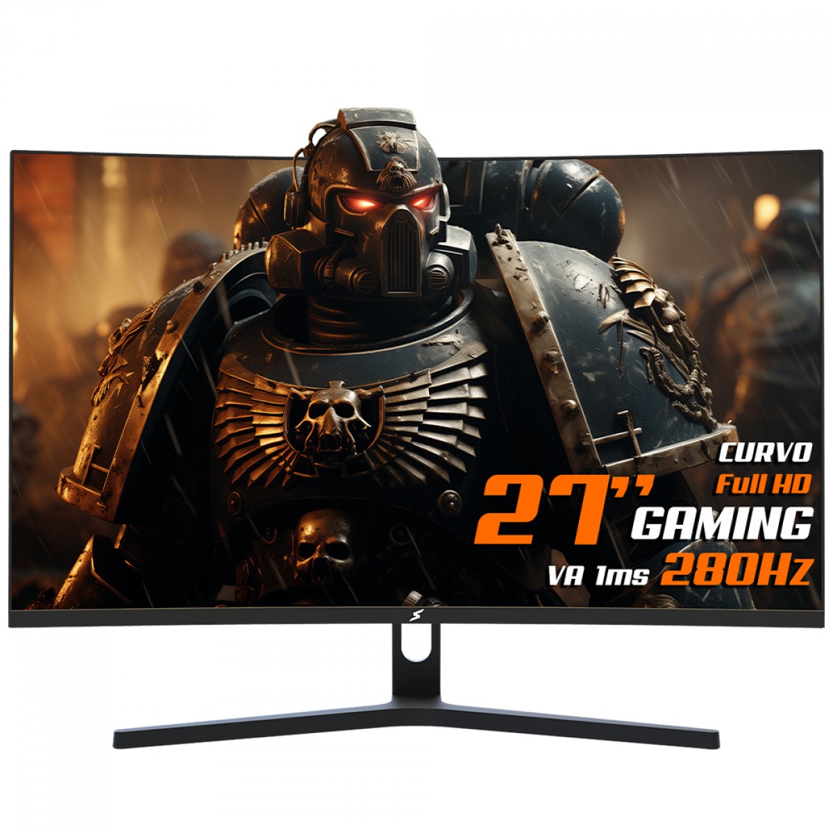Monitor Gamer SuperFrame Precision, 27 Pol, Curvo, Full HD, 1ms, 280Hz, FreeSync, HDMI/DP, Preto, SFPCB-27280-FHD