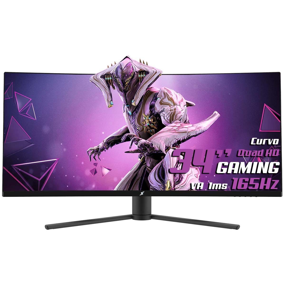 Best Va Ultrawide Monitor Monitor Gamer SuperFrame Vision Ultra, 34 Pol, Curvo, UltraWide, Quad