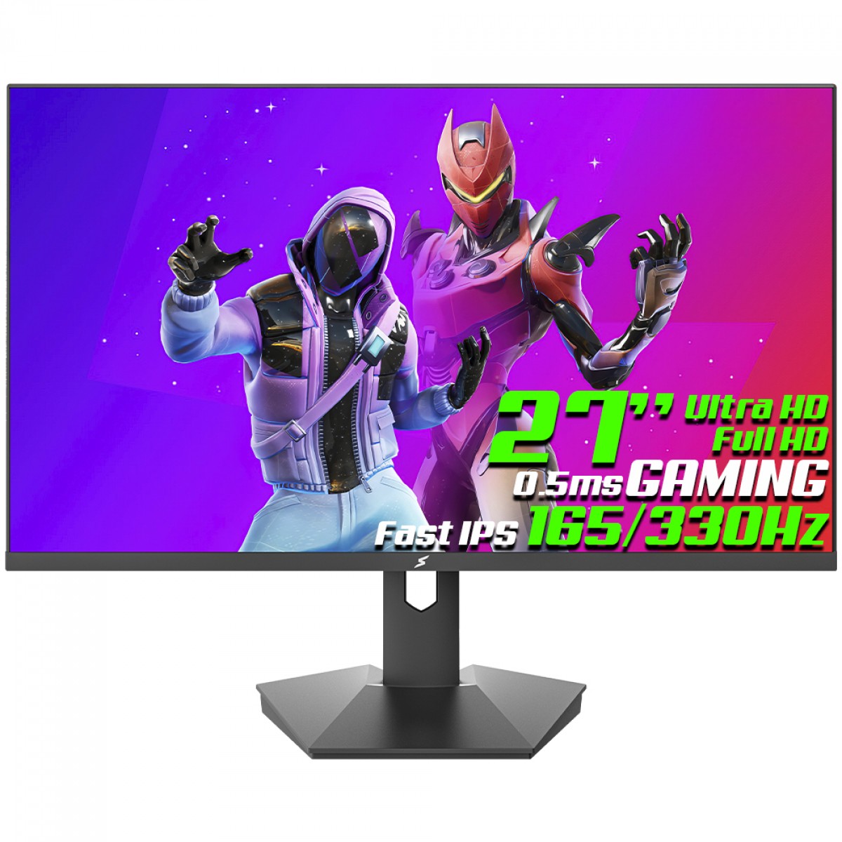 Monitor Gamer SuperFrame VisionX, 27 Pol, Dual Mode, 4K Ultra HD 165Hz / Full HD 330Hz, Fast IPS, 0.5ms, HDR, FreeSync/G-Sync, SFVXFB-27330-DM-PRO