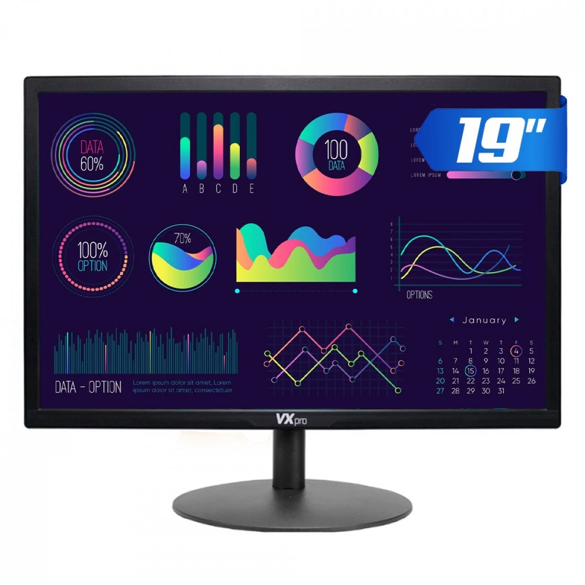 Monitor VX PRO, 19 Pol, LED, 60Hz, 5ms, HDMI/VGA, VX190X