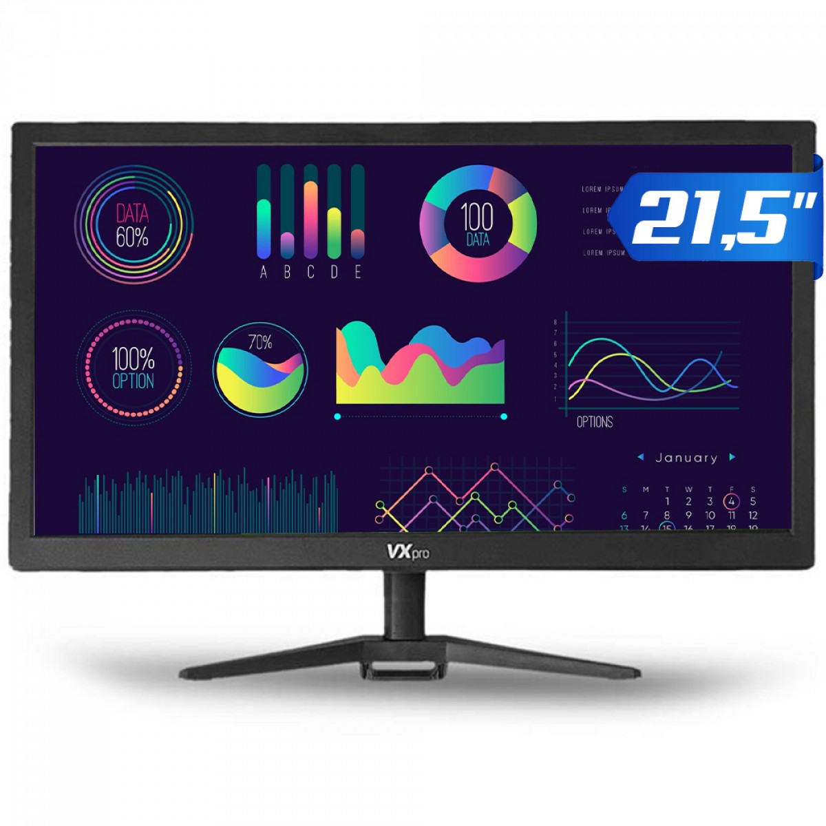 Monitor VX PRO, 21.5 Pol, HD, LED, 75Hz, HDMI/VGA, VX215G