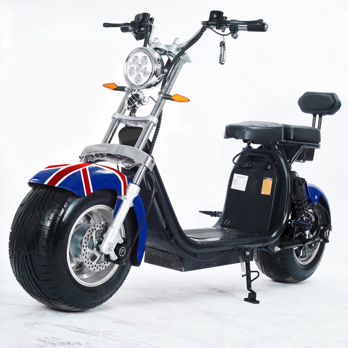 Moto Elétrica RideMode ECO 1500w, Aluminium, UK Flag