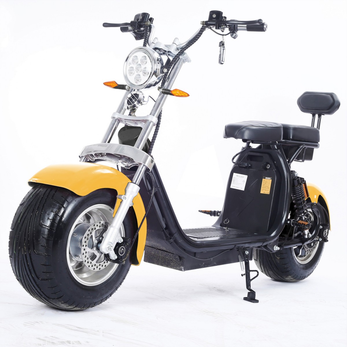 Moto Elétrica RideMode ECO 2000w, Aluminium, Yellow, EM-02-BY