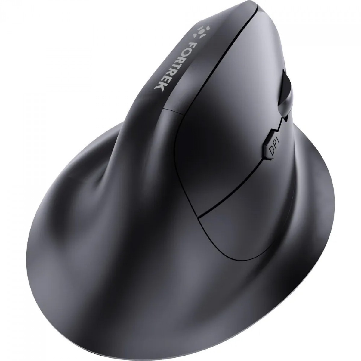 Mouse Ergonômico Vertical Fortrek Merg15, Wireless/Bluetooth/USB, 1600 DPI, 6 Botões, Preto