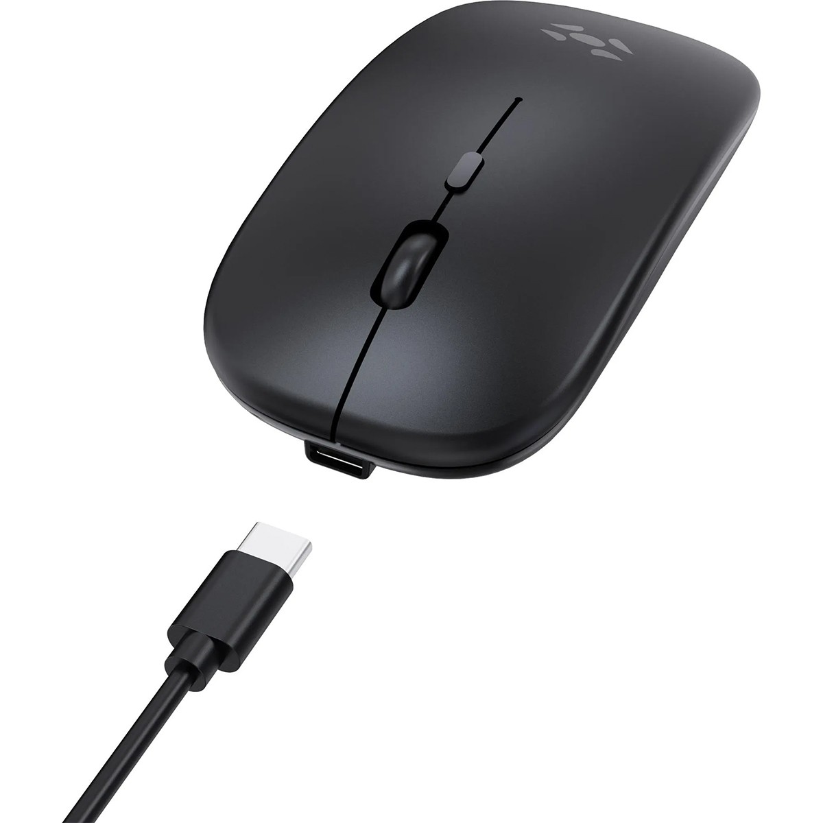 Mouse Fortrek Slim MS14, Wireless, Tri-Mode, 1600 DPI, 3 Botões, Preto, 85746