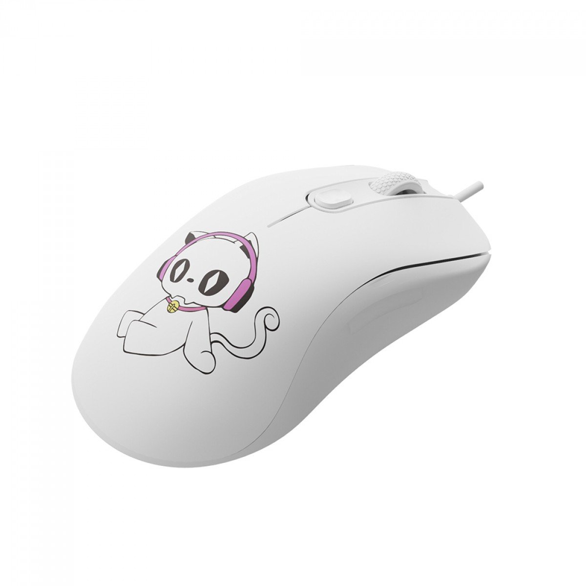 Mouse Gamer Akko AG325C 7th Anniversary, 12800 DPI, 6 Botões, Branco