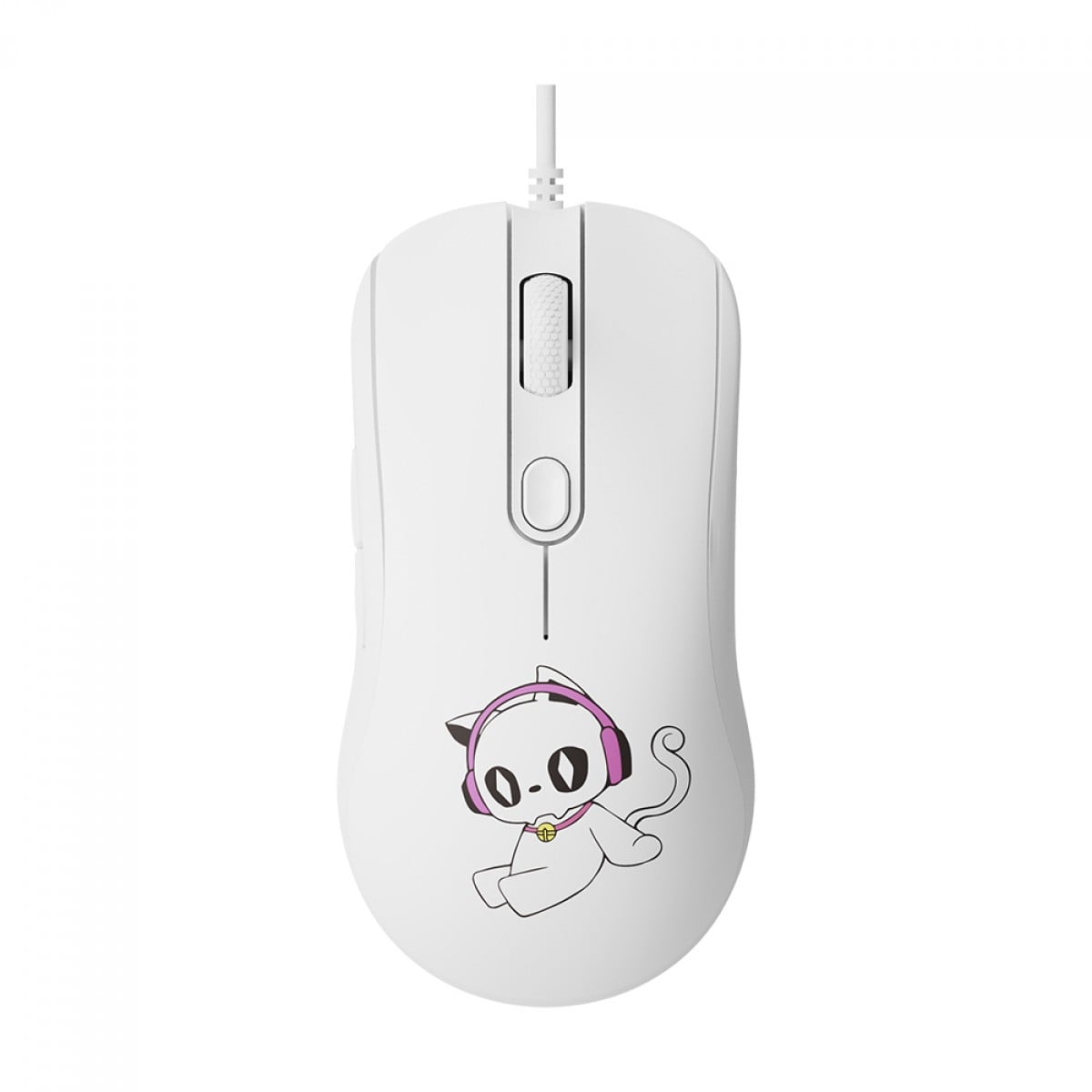 Mouse Gamer Akko AG325C 7th Anniversary, 12800 DPI, 6 Botões, Branco